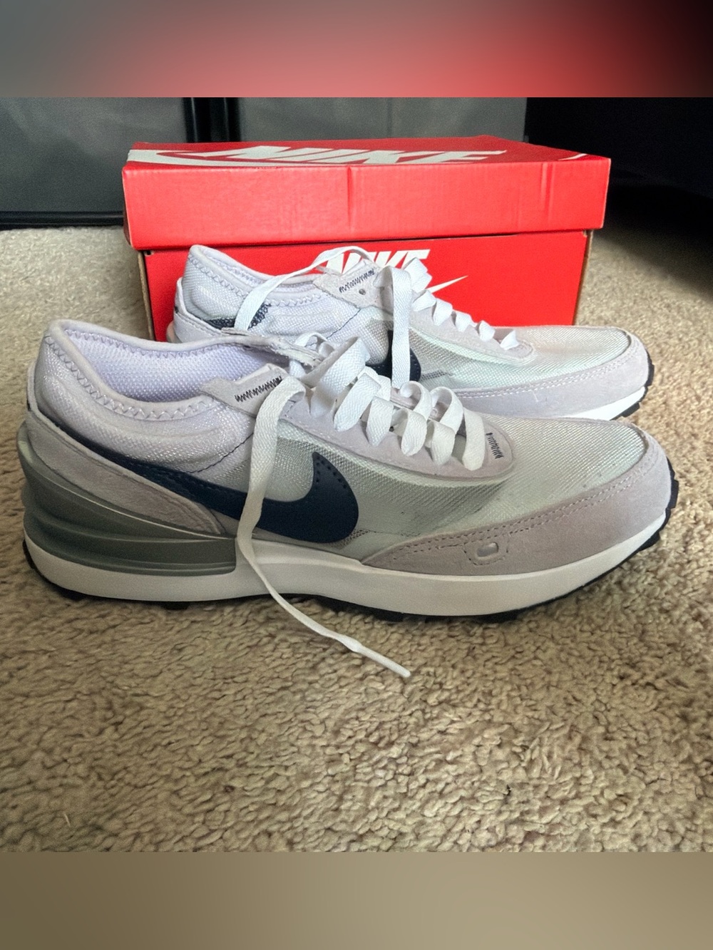 nike waffle one gs violet frost sz 5y